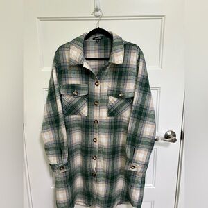 Mittoshop Forest Green and Beige Plaid Shirt